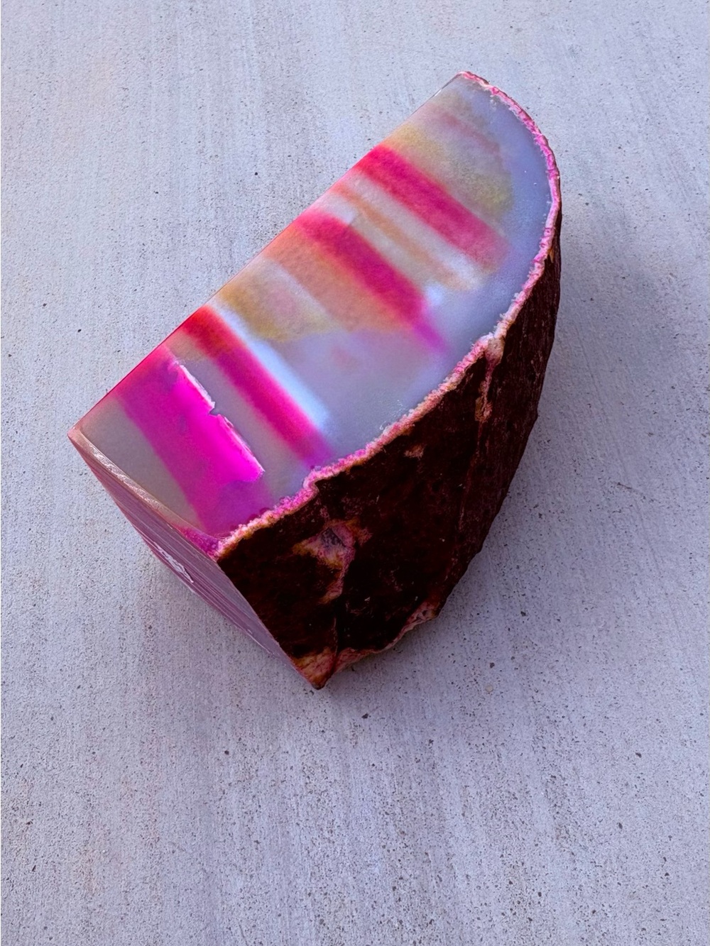 Pink Agate Geode Slice 💖💕✨💫